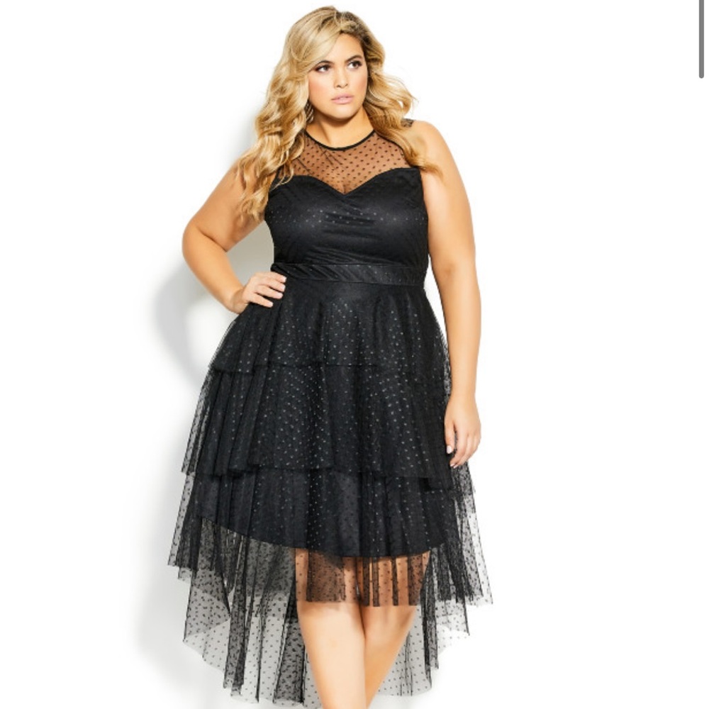 ISO CITY CHIC MESH BARDOT DRESS- size 24 XL